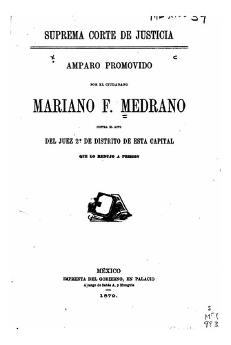 Libro: Amparo Promovido (spanish Edition)