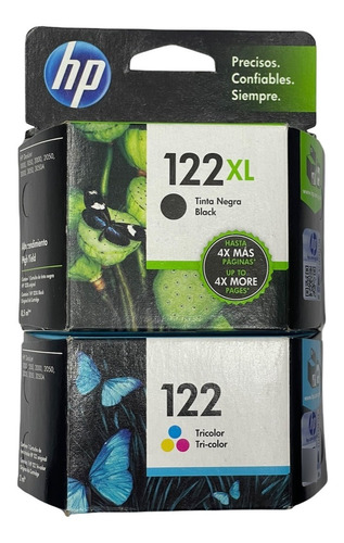 Cartuchos Kit X2 Hp 122xl Negro +122 Color Estandar Original