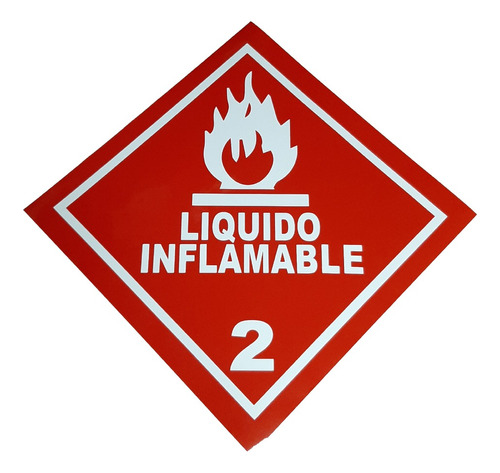 Rombo Líquido Inflamable 2 Gasoil Tanque Depósito Cisterna 