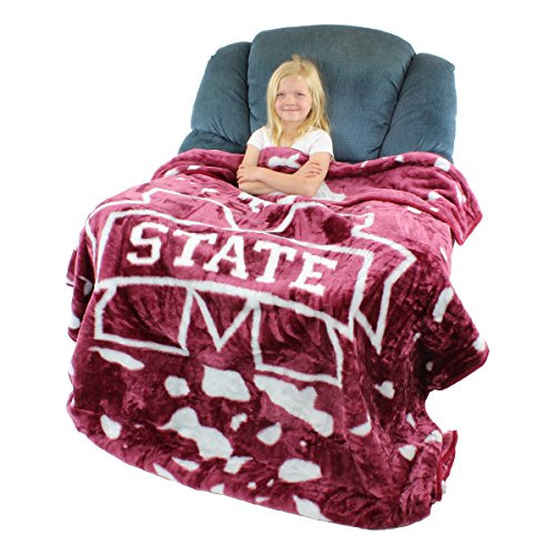 Ncaa Mississippi State Bulldogs 63 X 86 Soft Raschel Pe...