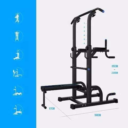 Maquina Pro Multifuncional para Dominadas - Barra Gym 15 En 1 - SD MED