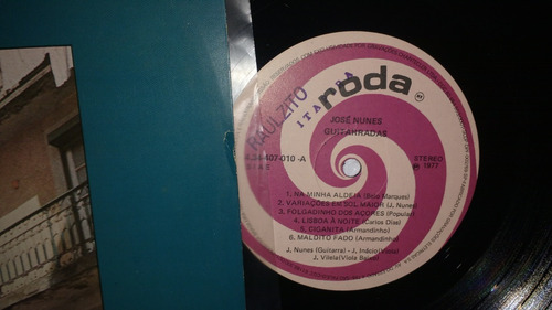 Lp José Nunes Guitarradas Guitarra Portuguesa Código 01 (Usado)