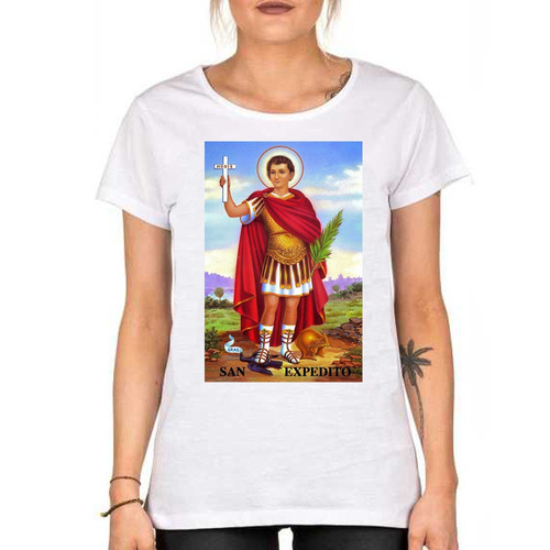 Remera De Mujer San Expedito Patron De Causas Justas Y Urgen