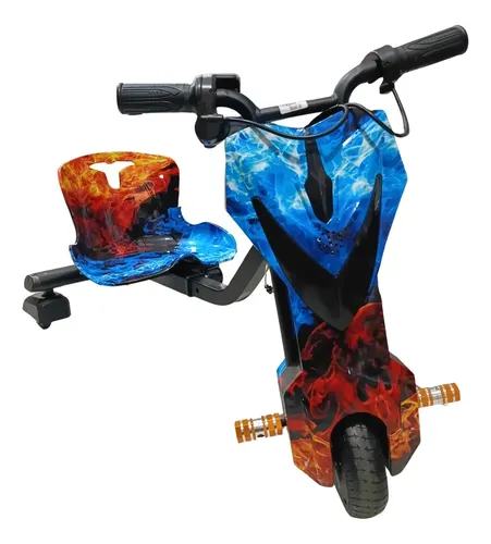 Patinete Elétrico 3 Rodas Triciclo Infantil Drift 350w 65kg Cor Fogo E Água  | MercadoLivre