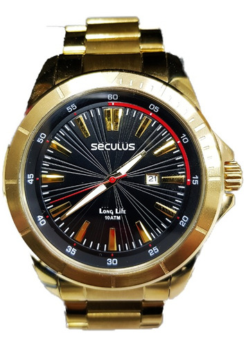 Relógio Seculus 28725gpsvda1 Dourado Elegante