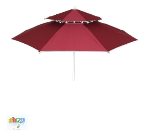 Parasol Sombrilla Lona Vinot Desfog 2.80m Diam Varilla Fibra