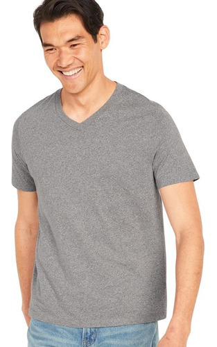 Polera Hombre Old Navy Manga Corta V-neck Gris