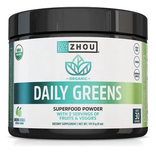 Mezcla En Polvo De Superalimentos Orgánicos Zhou Con Espirul