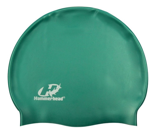 Touca De Natação Colorida Silicone Lisa Hammerhead Novidade Cor Verde