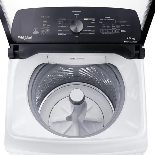 Lavarropas Carga Superior 7,5 Kg 750 Rpm Whirlpool Wwh07ab Blanco