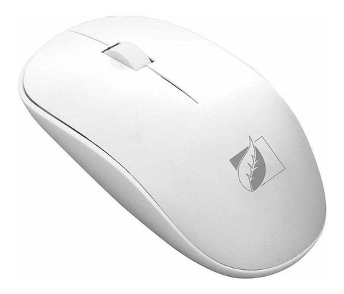 Mouse Inalámbrico Green Leaf 1000 Dpis Ergonómico Color Blanco