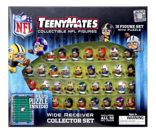  Teenymates Nfl Wide Receiver Collector Set,  Mini Figu...