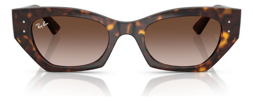 Óculos de sol Ray-Ban ZENA tamanho M, armação havana e lente marrom