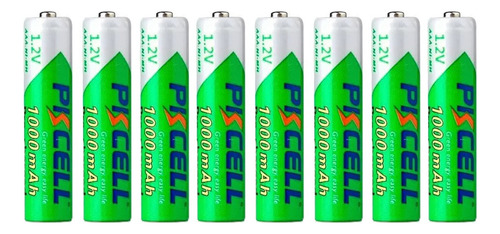 Paquete 8 Pilas Recargables Aaa Baterías Nimh 1000mah Pkcell