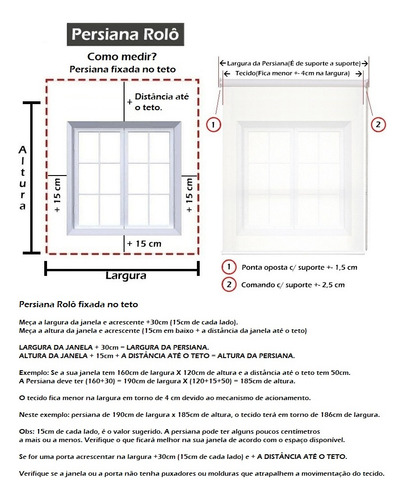 Cortina Rolo Blackout 2,60 L X 1,90 A 100% Blecaute 0% Luz