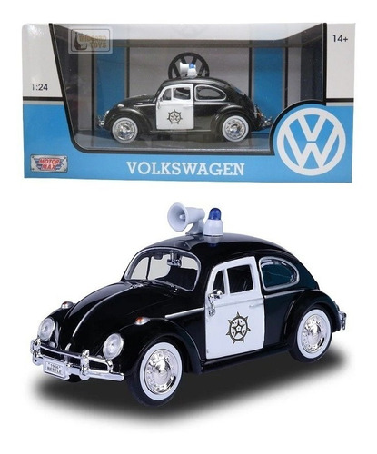 1966 Volkswagen Beetle Fusca Policia - 1/24 - Motormax