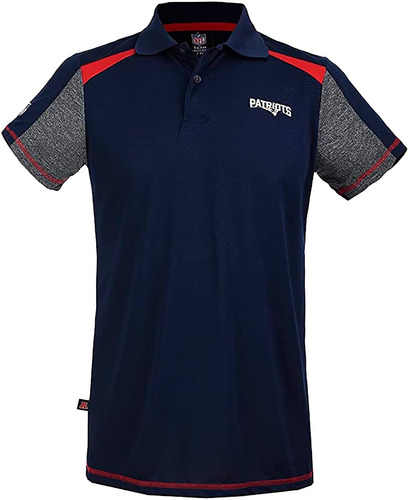 Playera Deportiva Polo Patriots  Nfl Oficial Original