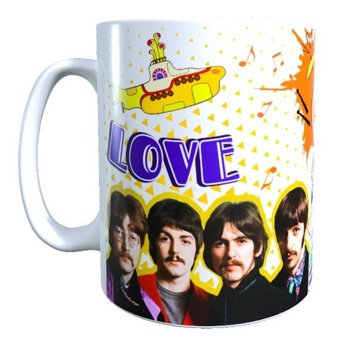 Tazón Taza Diseño The Beatles Imagenes, 320 Cc 