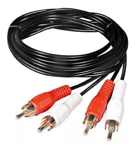 Cable De Audio 2 Plug Rca A 2 Plug Rca Rojo/blanco 3.6 Mt