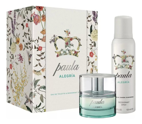 Paula Alegria  Estuche Perfume Mujer Edt 60 Ml + Deo 123 Ml