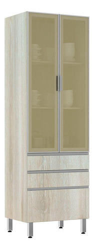 Paneleiro 70cm Vidro Bronze Lis Legno Crema