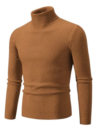 Chompa De Hilo, Cafarena Cuello Alto Para Hombre