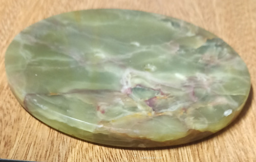 Recorte De Mármol Onix Ahujereado Verde Oscuro (Usado)
