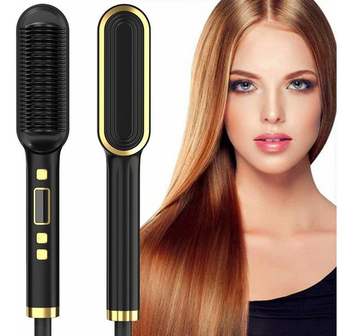 Pincel De Cabelo Anion Basiqe Elegant Gold Com Tela Lcd 2 Em