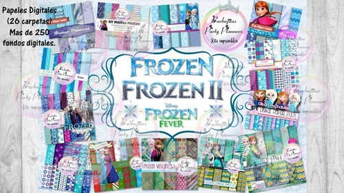 Mega Kit Pack Frozen 2, 1 Y Fever Imagenes Png, Papeles