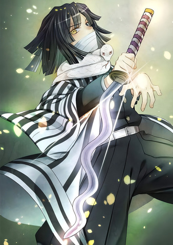 Katana, asesino de demonios, Iguro Obanai, Nichirin, Serpiente, Hashira