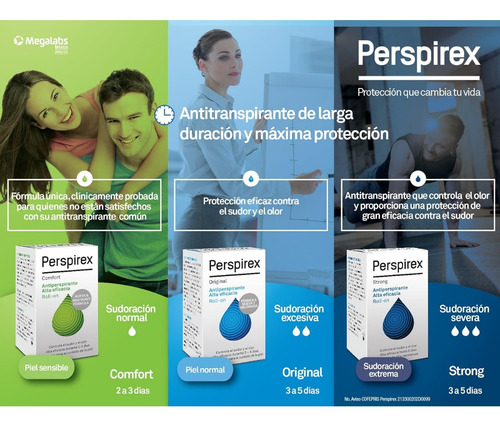 Elfleaf Perspirex Origina Roll-on Antitranspirante Control De La Transpiración De Tres A Cinco Días 20ml