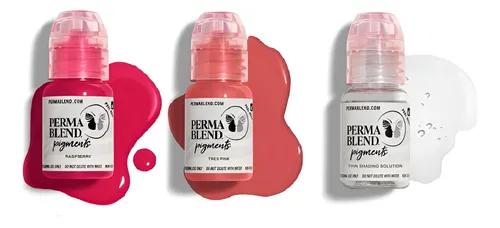 Set 2 Permablend Pigmento Labios + 1 Diluy Micropigmentacion