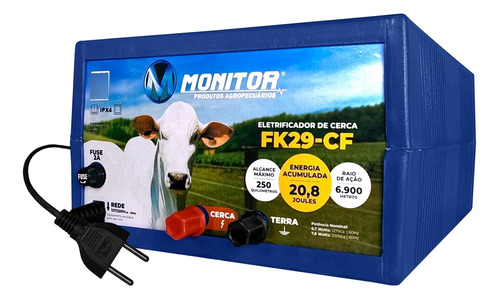 Eletrificador De Cerca Rural Fk29-cf - 20,8 J 127 V / 220 V