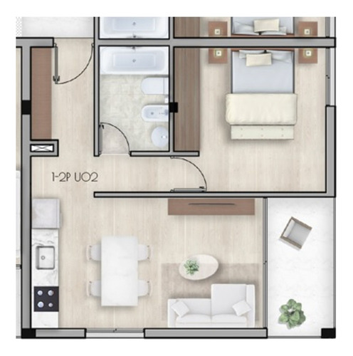 Amplio Dpto En Venta - 1 Dorm / Barrio Ma. Selva