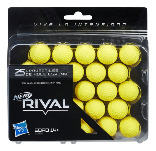 Paquete De Recarga 25 Rondas Para Lanzador Nerf Rival Hasbro