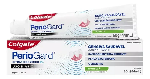 Pasta de dentes Colgate PerioGard Gengiva Saudável Hortelã em gel...
