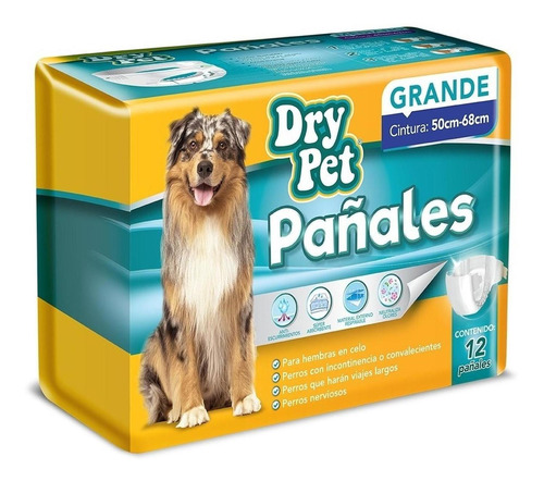 Pañales Para Perro Tamaño Grande De 12 Pzas