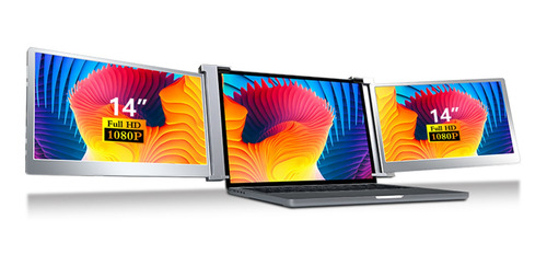 Imagen 9 de 10 de Monitor Portátil Triple Ips De 14 Pulgadas Con Extensor De D