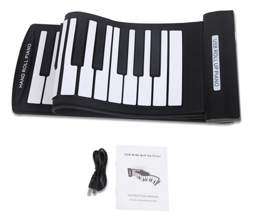 Portátil 61 Teclas Flexible Roll-up Piano Usb Midi Electróni