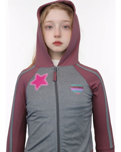Sudadera Para Niña Con Capucha Y Cierre Cardio Beat