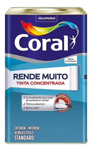 Tinta Latex Coral Rende Muito 18l Branco Cor Branco fosco