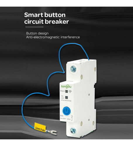 Interruptor Automático De Disyuntores Wifi 1p Y Asistente