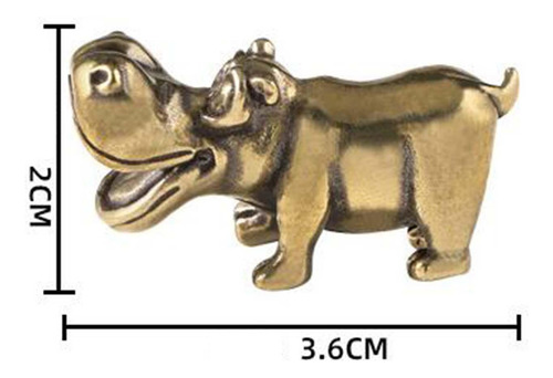Estatua De Hipopótamo De Latón, Miniescultura, Adorno