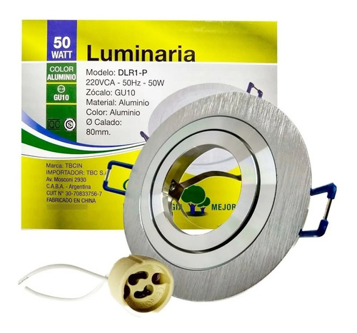 Spot Embutir Redondo Aluminio P/ Dicroica Led Gu10 Tbcin