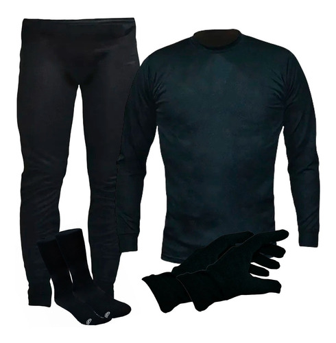 Conjunto Termico Camiseta + Pantalon + Medias Termicas + Med