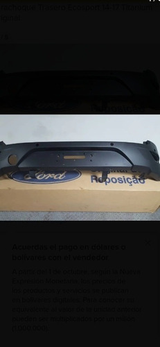 Parachoque Trasero De Ecosport Titanium 2014/2016 Original 