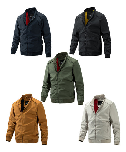 Chaqueta Casual Para Hombre, Chaqueta De Béisbol Ajustada [u