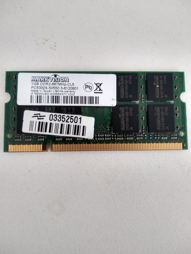 Memória Notebook Ddr2 Markvision 1gb 667 Cl5 Pc5300s