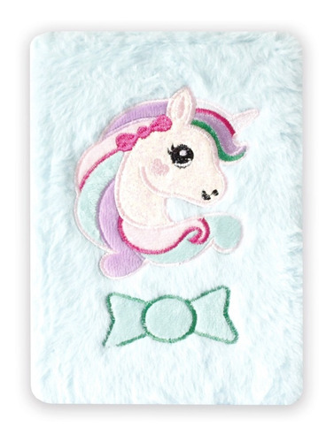 Cuaderno Libreta Peluche Unicornio Draya Pasta Dura Kawaii