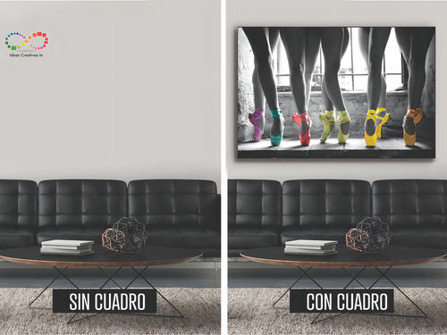 Cuadro Decorativo Canvas Para Recamara Zapatillas De Ballet Blanco Y Negro Moderno Ideas Creativas In
